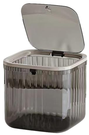 Mini Cestino desktop, Mini Pattumiera Da Tavolo, Mini Pattumiera Da Auto, Cestino For La Carta Da Scrivania Trasparente Ad Alto Aspetto, For Ufficio Dormitorio Domestico（Nero）