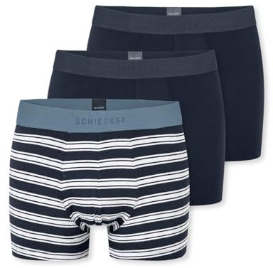 Schiesser Herren 3 Pack Boxershorts Bio Baumwolle Multipack - 95/5 Organic, Sortiert 6_180199, 8