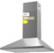 EVVO Campana Extractora Piramidal CE20, Ancho 60 cm, Filtro de Aluminio de 3 capa, Potencia 350 m³/h, 3 Velocidades, Filtro Carbón Activo, Eficiencia Energética B, Acabado Inox