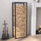 Gecheer Portalegna,Rastrelliera per Legna da Ardere,in Acciaio,Nero,50x28x132 cm,Porta Legna in Acciaio,Scaffale Portalegna in Metallo,Scaffale per Legna in Metallo,Porta Legna Metallo