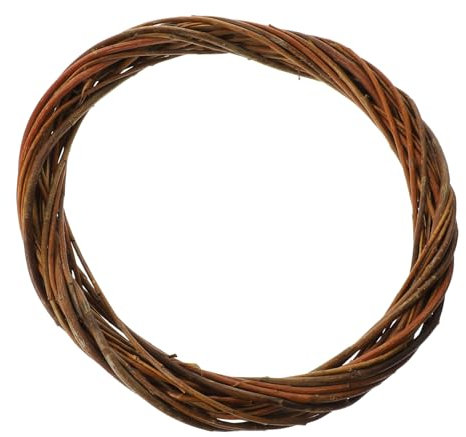 FUNOMOCYA Couronne en Osier Ronde Tressée 30 Cm en Osier Naturel Cadre Résistant pour Loisirs Créatifs Décoration Intérieure Fête Et Bricolage