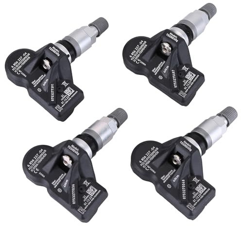 TPMS 6856227 - Sensor de presión de neumáticos TPMS (4 unidades, compatible con BMW Serie 5 F10 F11 6 F12 7 sistema de control de presión de neumáticos