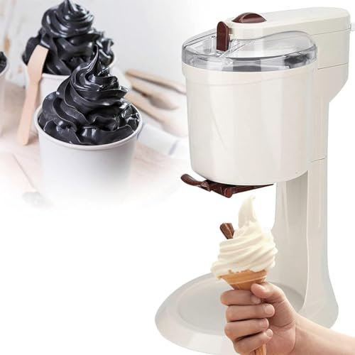 Machine à CrèMe GlacéE Italienne 1000Ml, Machines à crème glacée pour la Maison, Machine à Sorbet au Yaourt congelé, pour mélangeur Portable à la Maison-220V