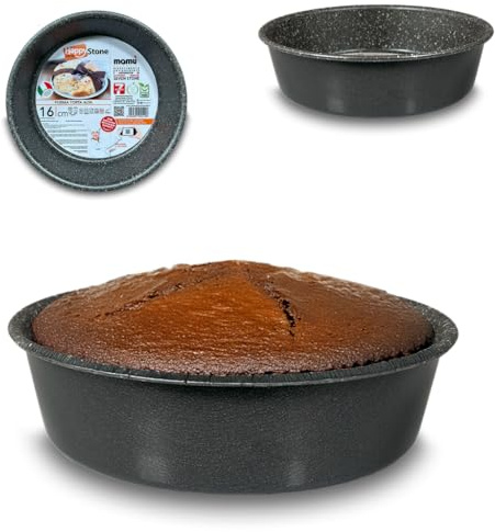 ARCA, Teglia Alta Diametro 16 cm per Friggitrice ad Aria e Forno, Antiaderente e Adatta alla Lavastoviglie, Ideale per Torte e Altre Ricette, in Alluminio, Made in Italy
