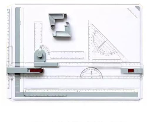 Table à dessin technique multifonction avec mouvement parallèle et équerre, pieds antidérapants pour architectes, ingénieurs, artistes, étudiants