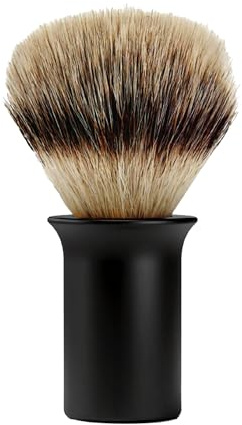 SUPPLY Silvertip Synthetic Shaving Brush for Men – Dense Synthetic Fibers, Thick Lather, Matte Black