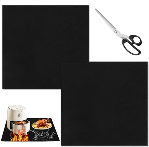 2 Stück Feuerfeste Unterlage, Hitzeschutzmatte Hitzebeständig Bis 1000 °C, 30x30 cm Hitzebeständige Unterlage, Feuerschutzmatte Aus Carbonfaserfilz, Feuerfeste Matte für Hitzebeständigkeit