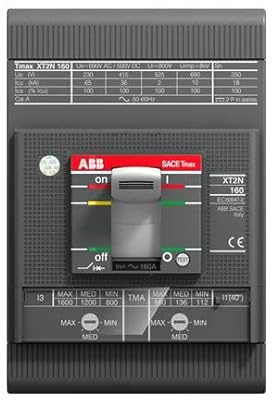 ABB XT2N 160 TMA 100-1000 3p F F Tmax XT 2N 160 Fixed 3 Pole, Front Terminals, Thermomagnetic Release (ABB1SDA067018R1)