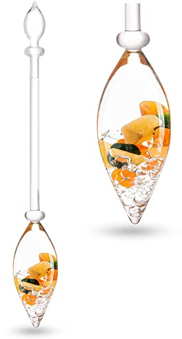 VitaJuwel Gemstone Vial Happiness with Carnelian, Jade, Orange Calcite & Clear Quartz - Optimism, Good Luck, Motivation