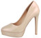 Elara Plateau Pumps Damen High Heels Stiletto Spitz Schuhe Chunkyrayan C-1 Beige-40
