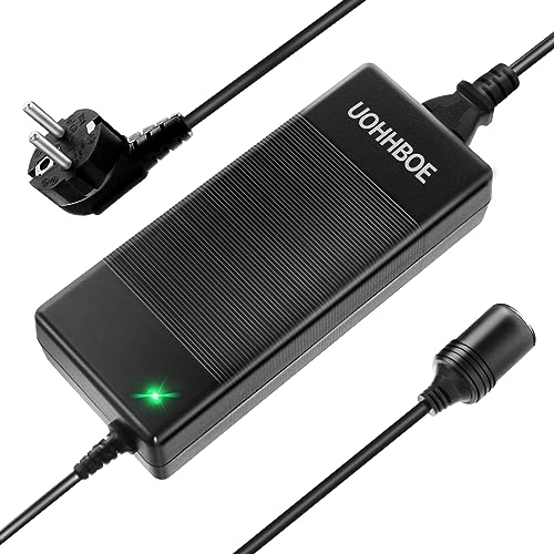 UOHHBOE Spannungswandler 230v auf 12v KFZ Netzadapter 10A 120W Netzteil Adapter für Kühlbox, Autostaubsauger, Kompressor