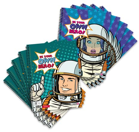 Landré Collegeblock A4 kariert HERO Lineatur 28, 2 Motive, 10 Stück