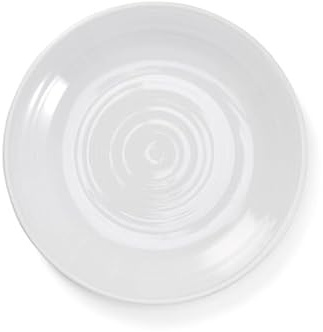 Comptoir de famille Side Plates Set of 2-20cm White Porcelain Plates for Dessert & Appetiser - Stylish, Durable & Versatile - Dishwasher Safe for Everyday Use