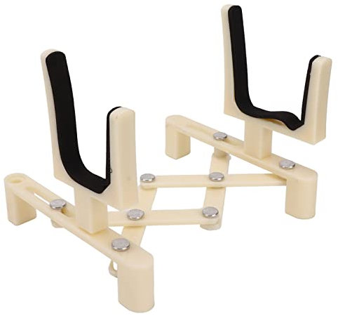 Ejoyous Celloständer, Violin Klappbügel, Leichtgewichtiger Lagerschutz, Verschleißfester Violinständer, Display Halter, H-Form, Tragbarer Klappbarer Ukulelenständer (Beige)