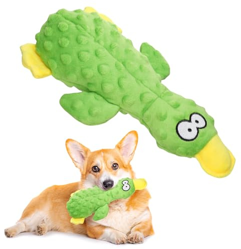 Halinuia Giocattolo Peluche Interattivo da Masticare per Cani di Piccola e Media Taglia (Verde)