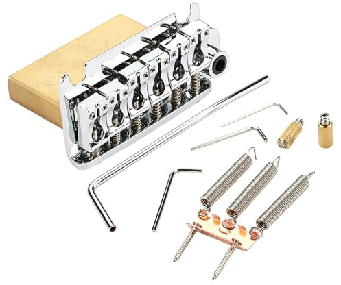 2-punkts elgitarr Tremolo bryggersättning Tremolo bro och full storlek mässingsblock för 6-strängars gitarr elektrisk