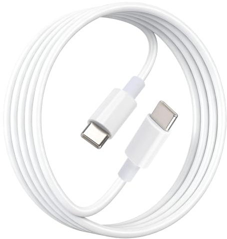 Vakler 2M 240W USB-C Charge Cable, 6FT 5A USB C to USB C Charger Cable USB Type C Fast Charging Cord C to C Lead for Macbook Pro Macbook Air Galaxy S25 Switch 2 Steam Deck Laptop Pad Surface Go Pro
