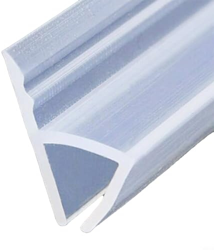 babominimer Guarnizione in silicone per porta della doccia a forma di H, lunghezza 2 m, compatibile con porte in vetro, impermeabile, anti-collisione per protezione dei bordi, larghezza 6/8/10/12 mm