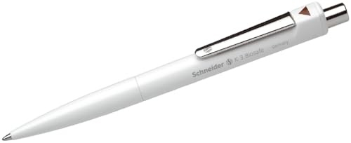 Schneider skrivverktyg kulspetspenna K 3 biosafe, tryckmekanik, M, brun, skaftets färg: vit