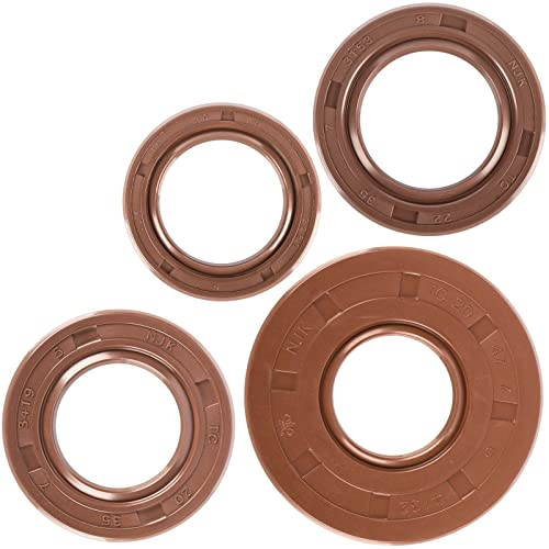 Wellendichtringe im SATZ - NJK - für Motor kpl., FPM - braun - S51, S70, KR51/2, SR50, SR80 - 4 Stück