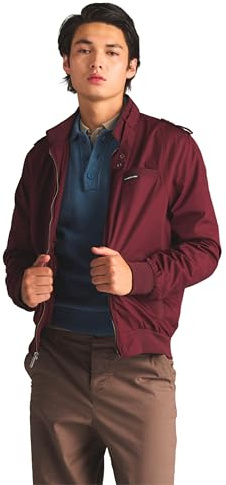 Members Only Men's Classic Iconic Racer, Slim Fit Jacket (Burgundy, XL)
