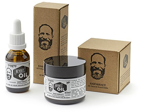 Beyer's Oil Olio per barba & Beard Balm – Set per la cura della barba – 100% naturale – fatto a mano in Baviera