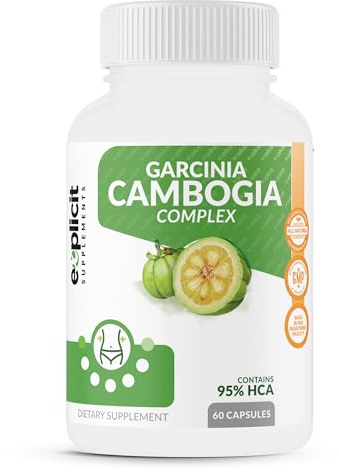 Garcinia Cambogia 95% HCA – Natural, Simple & Pure Weight Loss Supplement – Max Strength 1400mg – 1 Month