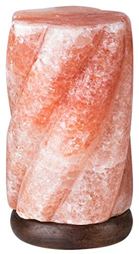 Rabalux 2677 Deko Tischleuchte/Salzkristallleuchte Hekla aus Salzstein/Holz max 1x15W E14 Ø11,5 H:20cm