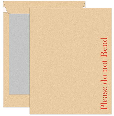10Pcs A4 Envelopes iSOUL 324mm x 229mm A4 C4 Manilla Hard Board Backed Envelopes Do Not Bend Envelope (Pack of 10)
