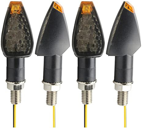 Keptfeet Indicateurs de Moto, Clignotants fluides, indicateurs de Rotation 12V 14 Ampoules LED pour Moto Scooter Quad Cruiser Tout-Terrain