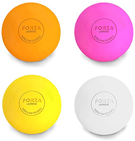 FORZA World Match Lacrosse Ball - Balls in unterschiedliche Farben & Packungsgrößen | Lacrosse Massageball | Massageball Set für Sportler(12er-Set, Weiß)