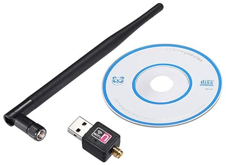 Ziyan WiFi WLAN Stick Adapter USB 150Mbit 2dBi Wireless DrahtlosDongle Antenne für Windows Vista/XP/2000/7/8/10, Linux, MAC OS
