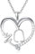 TANGPOET Collar de estetoscopio/RN para mujer, plata de ley 925, colgante de corazón, regalo de agradecimiento para enfermeras, médicos RN, regalos de graduación para estudiantes de medicina con
