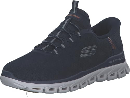 Skechers Uomo Glide-Step Noxus Slip-On, Navy Mesh/Pu, 40 EU