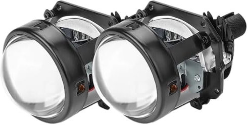 Lente bi-led de 100W y 2,5 pulgadas, lentes de proyector LED de 20000LM aptas for faros delanteros H4 H7 9005 9006, luces altas y bajas aptas for reequipamiento de motocicletas y automóviles(2pcs Blac