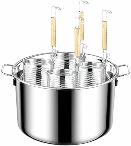 LYJYUJIE Juego de Insertos para cocinar Pasta con 3/4/5 Agujeros, Olla Antiadherente Multiusos de Acero Inoxidable para Espaguetis, Fideos y Cesta coladora para una Limpieza sin Esfuerzo~/