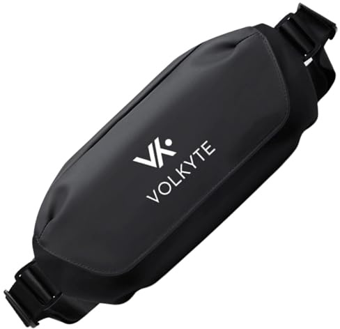 VOLKYTE Bolsa Pecho Impermeable 2L – Bandoleras Hombre Mujer con 4 Bolsillos y Bolsillo Antirrobo Ajustable 108cm – Bolso de Pecho Deportivo para Viajes Senderismo Ciclismo Running y Uso Diario