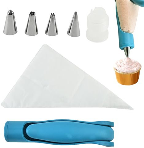 per tubazioni e punte impostate, kit di tubazioni glassate - Kit di tubazioni a glassa liscia con sacchetti e punte della glassa - Strumenti di decorazione pratica, dessert e caramelle sculture per ut