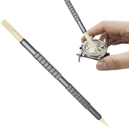 Watch Cleaning Pen – premium trähandtag dammborttagare, precisionsrörelseunderhållsverktyg | Bärbar klockdetalj, ej repande ytrengöring för reparation av hörologi, smycken