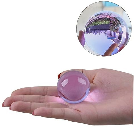 Amosfun Trasparente per Fotografia e Decorazione Palla Meditativa Imperfezioni per Ufficio e Casa per Fotografie Creative