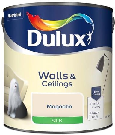 Magnolia Walls & Ceilings Silk Emulsion Paint 2.5 L – Smooth Washable Silk Finish, Quick Dry, Low-VOC, Easy Application for Interior Walls & Ceilings