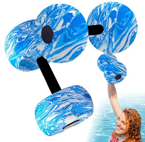 Manubri acquatici - materiale fitness in schiuma antiscivolo | Set di 2 da nuoto in piscina | per bambini adulti allenamento sport all'aria aperta palestra casa estate