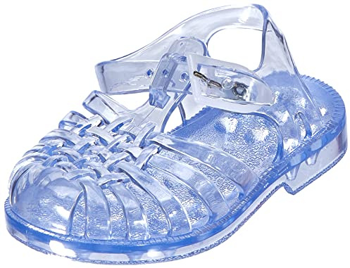 Méduse® Sandales en Plastique bébé Transparent – Modèle Sun Cristal – Chaussures pour Enfants – Sandale de Plage/Mer/Été Antidérapante – 20EU