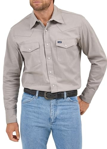 Wrangler Arbetsskjorta för män med premium prestanda, Cement, M