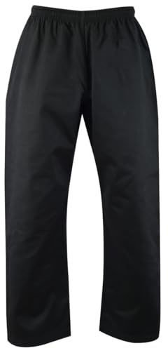 Malino Pantalon de karaté séparé en polycoton pour adulte 200 g Noir Taille 5/180