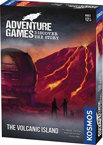 Thames & Kosmos Adventure Games: The Volcanic Island, Cooperative Card Games for Adults and Kids, Board Games for Game Night, For 1 to 4 Players, Age 12+