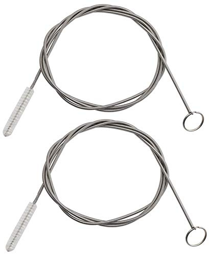 ICEYLI 2 Pack 60 Inch Long Flexible Tube Cleaning Brush, Stainless Steel and Nylon Bristles, Suitable for Home Kitchen, Fish Tank, Water Pump Accessories, and More