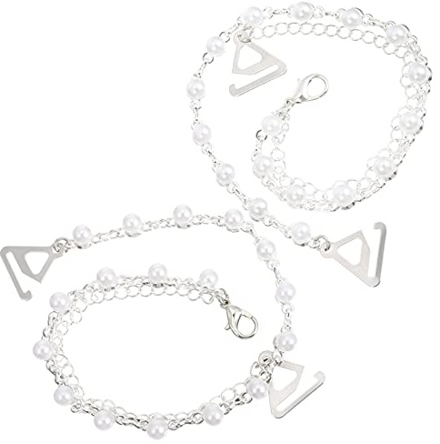 SOIMISS 1 Paire Cristal Perles Soutien- Bretelles Soutien- Tops Bandoulière Anti Slip Amovible Soutien- Ceinture Remplacement pour Soutien- Tops Robe