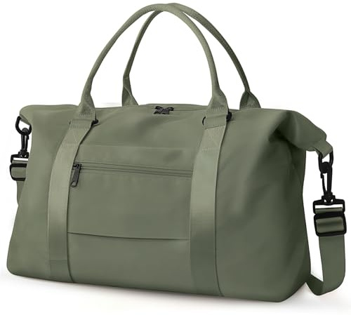 Travel Duffle Bag, Waterproof Weekender Bag Carry On Tote Bags for Women, Duffel Bag Sport Gym Bag for Men, Hospital Bag for Labor and Delivery, Overnight Bag Luggage Bag with Trolley Sleeve, 06 Dark