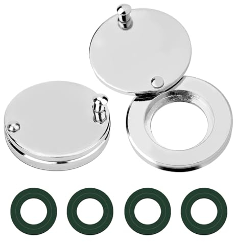 Amacoam Couvercle de Judas 2 Piece Couvercle de Judas de Porte en Métal avec Outil Installation Auto-Adhésif Couvercle de Judas de Porte pour Dortoir Bureau Protecteur de Judas (Argent)